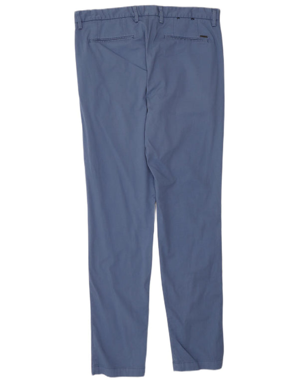 Hugo Boss Mens Slim Chino Trousers W32 L32 Blue Cotton