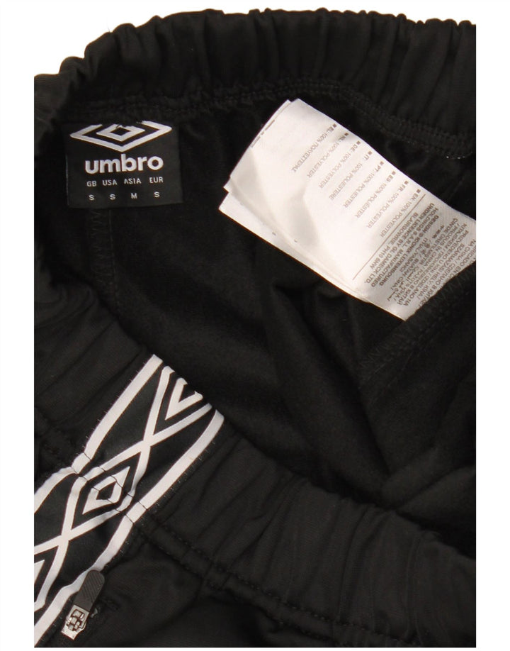 UMBRO Herren-Trainingshose mit Grafik, Größe S, Schwarz, Polyester
