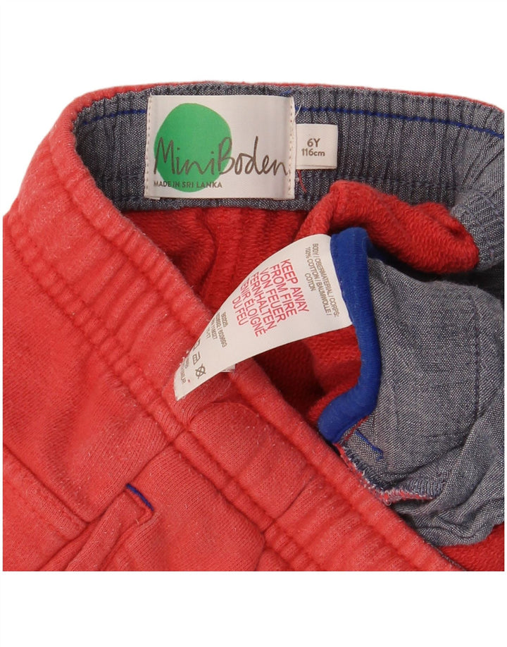 Boden Jungen-Sportshorts, 5–6 Jahre, rote Baumwolle