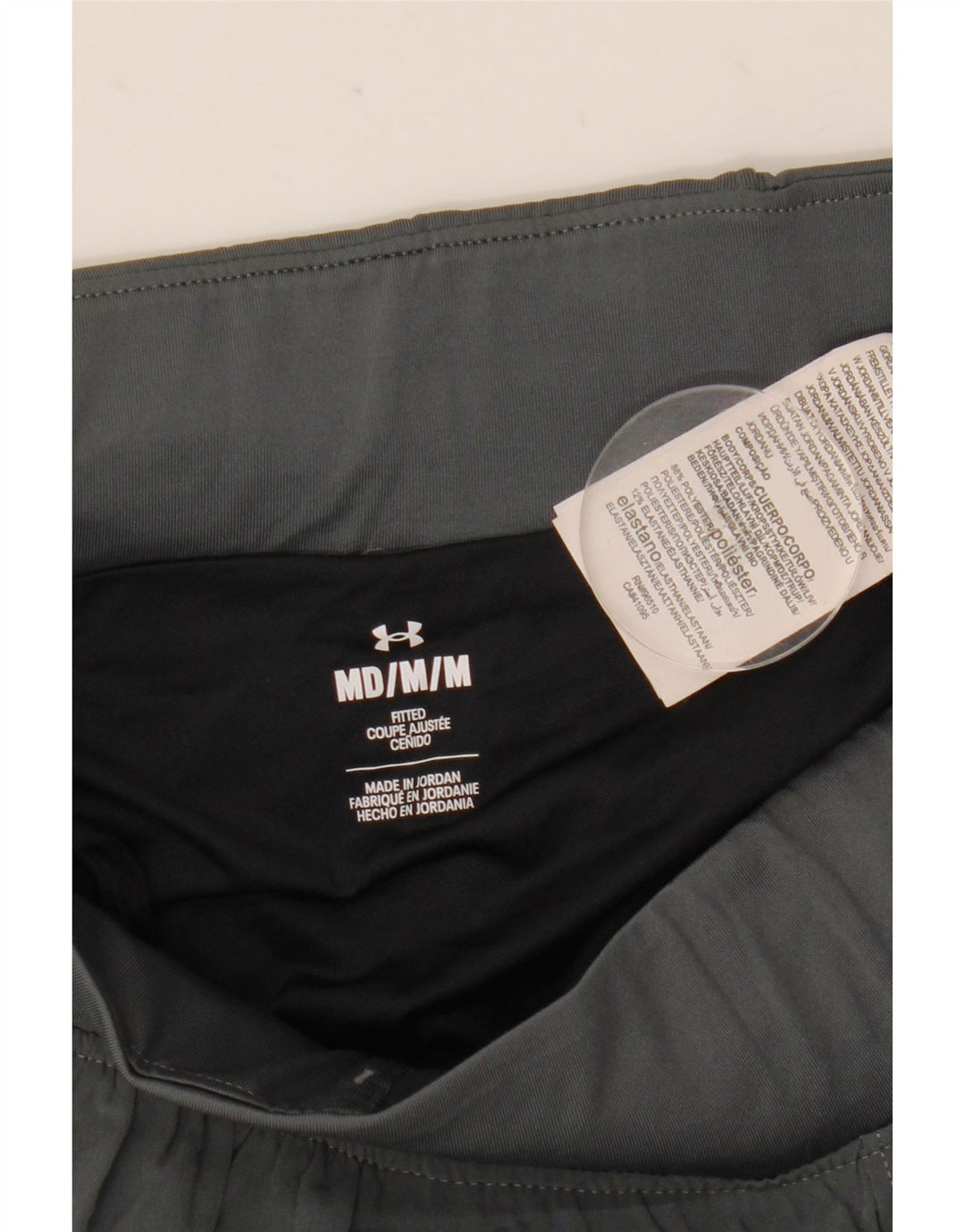 Under Armour Damen Sportshorts UK 14 Mittelgraues Polyester
