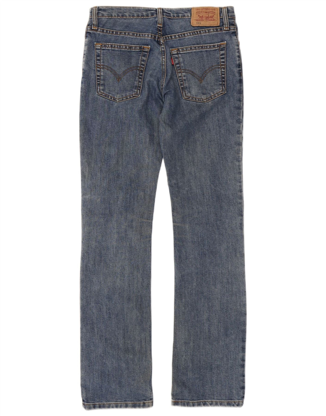 LEVI'S Womens Straight Jeans W27 L32 Blue Cotton