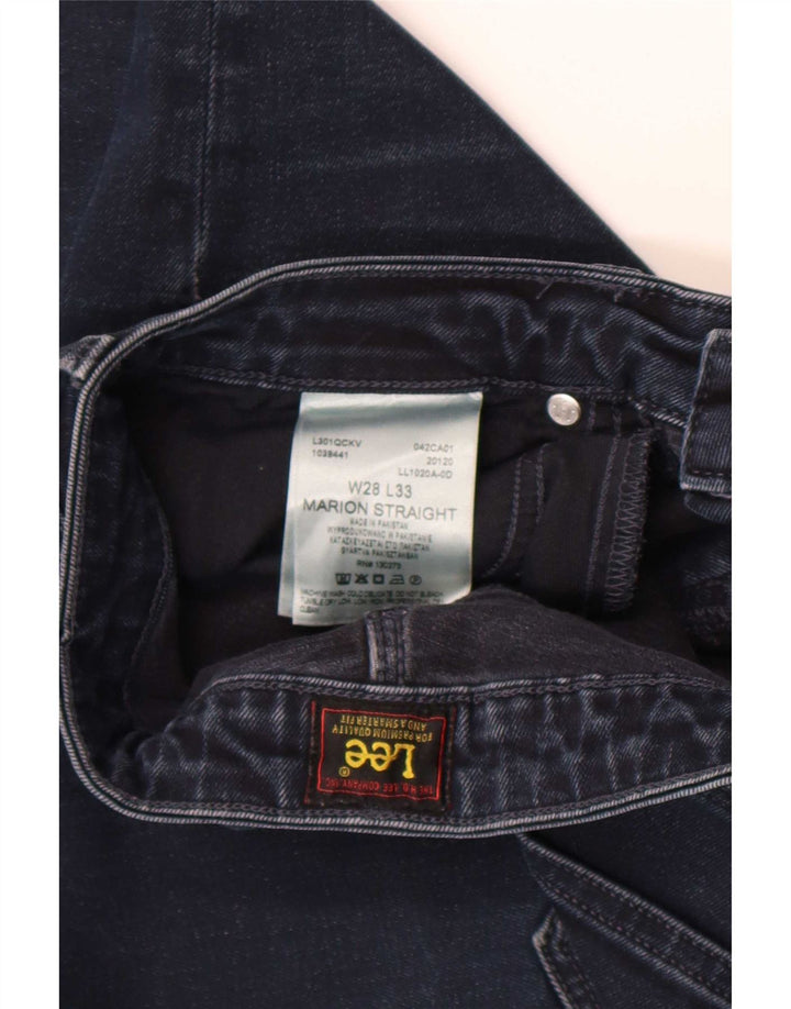 Lee Damen Marion Straight Jeans W28 L26 Marineblaue Baumwolle