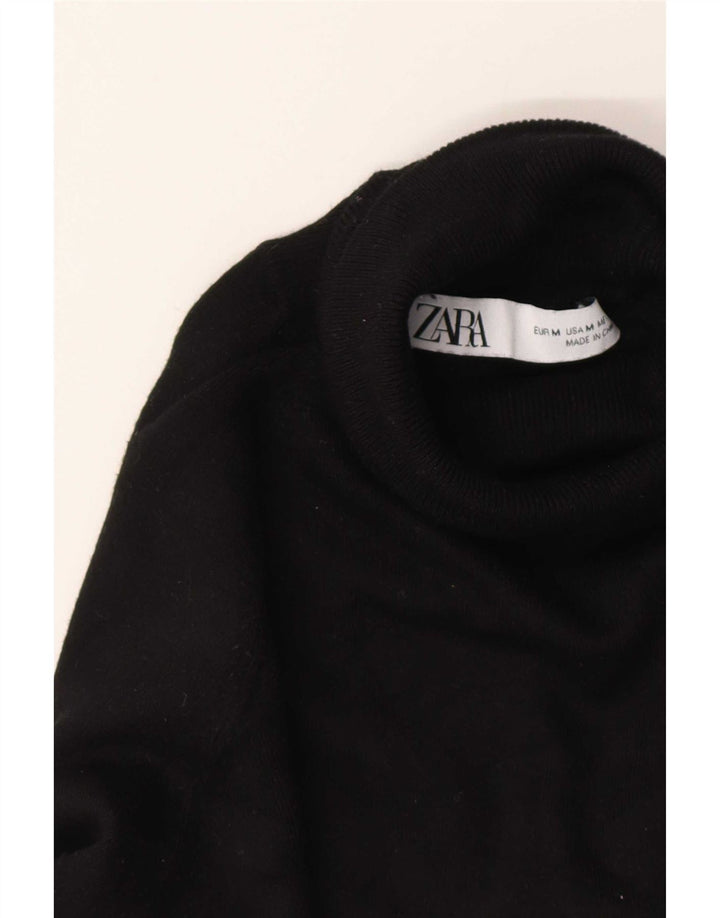 Rollkragenpullover für Damen von Zara, Gr. 14, mittelschwarz