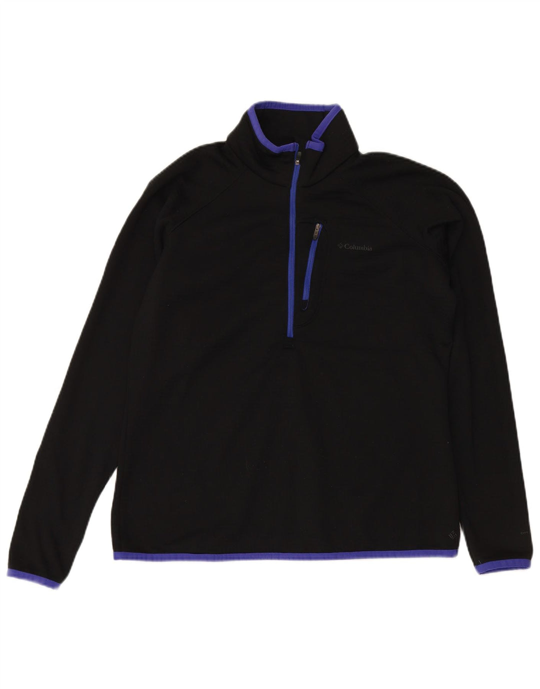 COLUMBIA Womens Zip Neck Pullover Tracksuit Top UK 18 XL Black Polyester