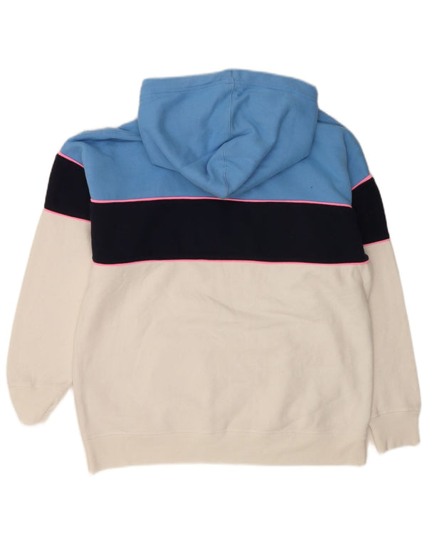 Jack Wills Damen-Kapuzenpullover mit entspannter Passform, UK 10, Größe S, Blau, Farbblock