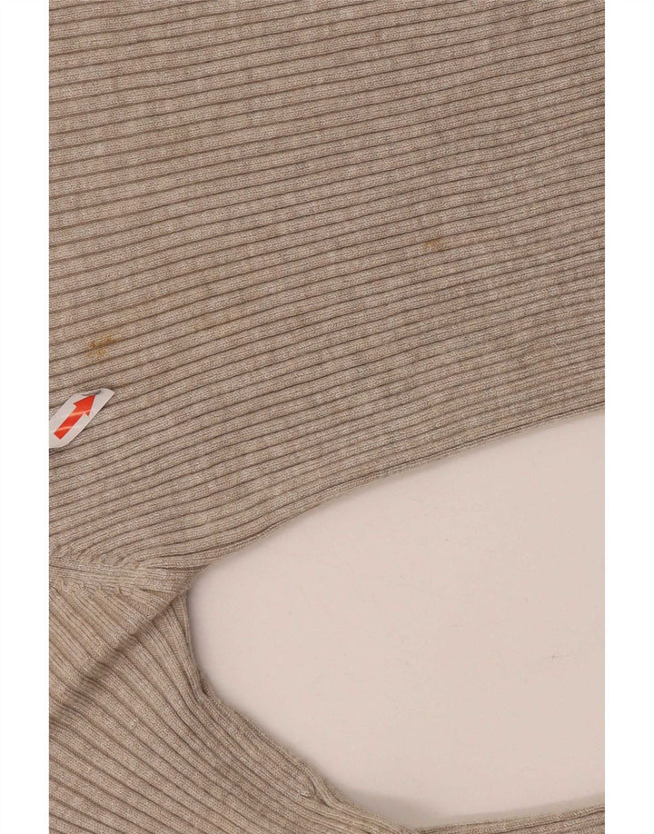 Zara Damen Top Langarm UK 8 Small Graue Viskose