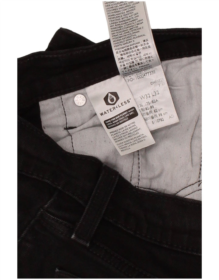 LEVI'S Mens Slim Jeans W32 L32 Black Cotton