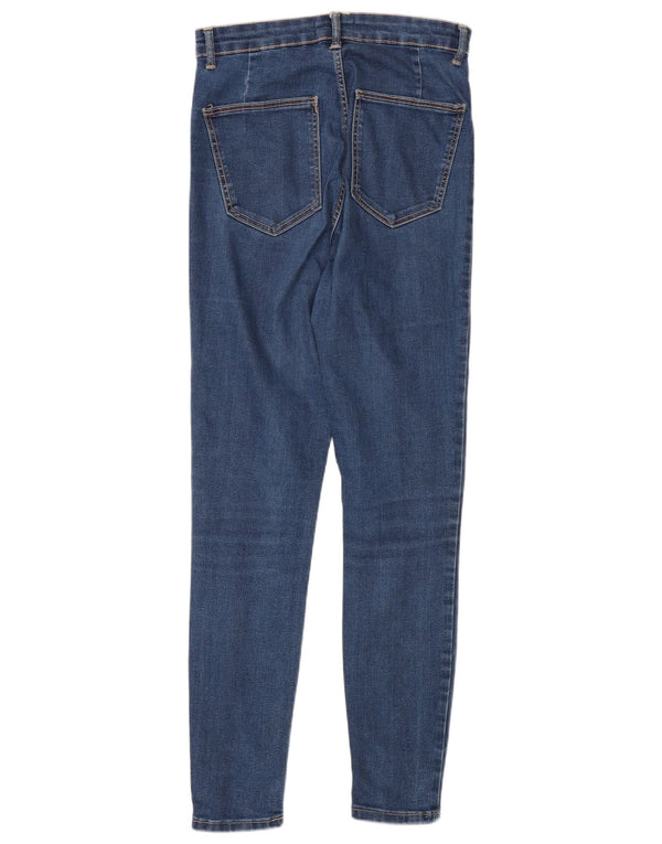 Zara Damen High Waist Skinny Jeans EU 40 Medium W30 L28 Blau