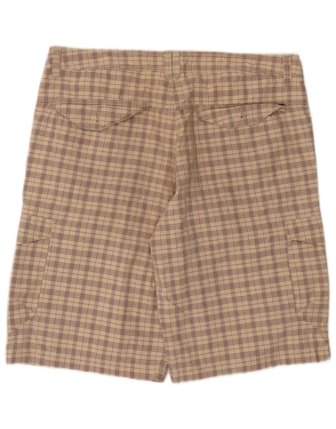 Invicta Herren Cargoshorts IT 52 XL W36 Beige karierte Baumwolle