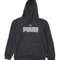 PUMA Mens Graphic Hoodie Jumper Small Black Cotton Vintage Puma and Second-Hand Puma from Messina Hembry 