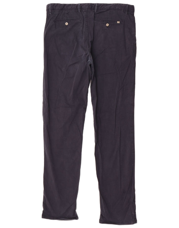 Massimo Dutti Herren gerade Chinohose EU 44 Large W34 L32 Marineblau