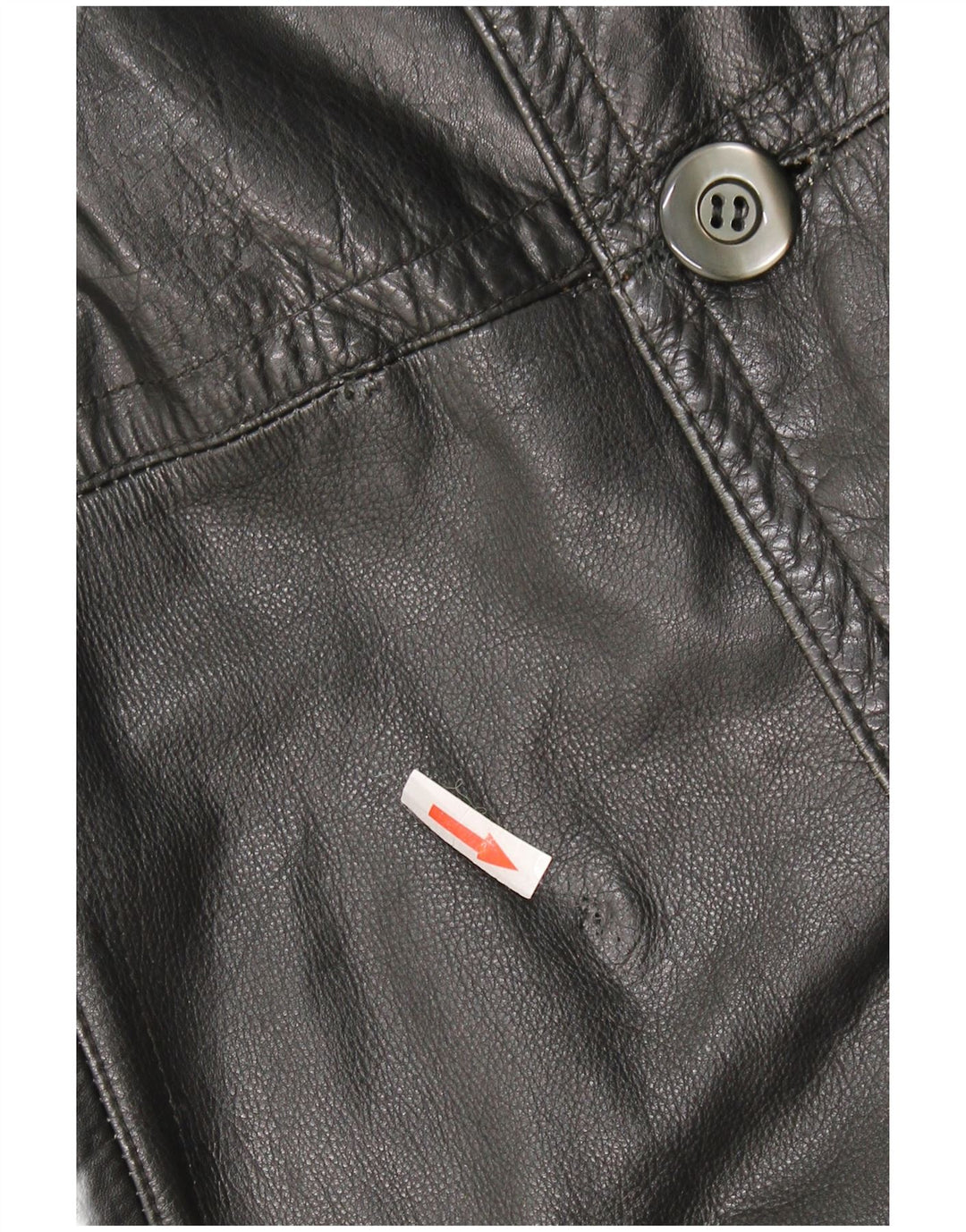 Vintage Herren Ledermantel UK 40 Großes schwarzes Leder