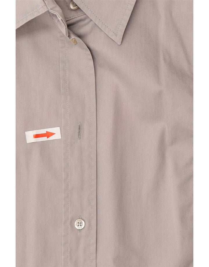 Hugo Boss Damen formelles Hemd UK 12 Mittelgrau