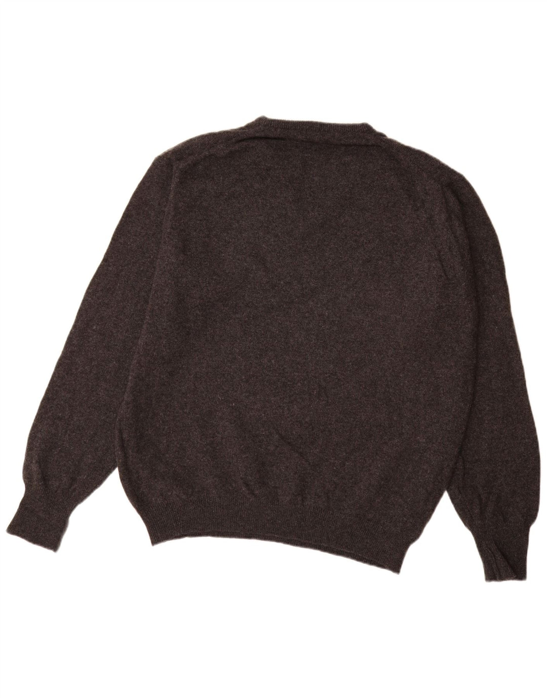 Marks & Spencer Herren-Pullover mit V-Ausschnitt, groß, grau gesprenkelte Lammwolle