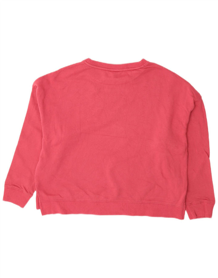 TOMMY HILFIGER Damen Grafik-Sweatshirt-Pullover UK 14 Mittelrosa