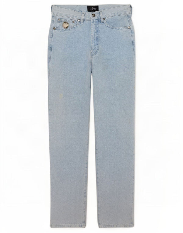 Trussardi Damen-Jeans mit hoher Taille, schmal zulaufend, W28, L33, Blau, Baumwolle