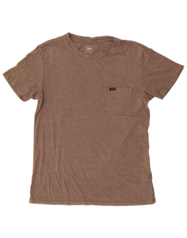 Lee Herren-T-Shirt mit schmaler Passform, klein, braun gesprenkelte Baumwolle