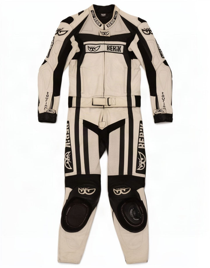 Berik Herren Motorrad Grafik 2-teiliges Set IT 48 Medium W30 L27 Weiß