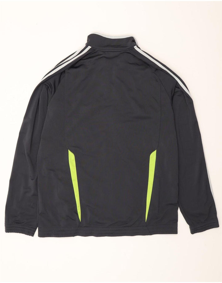 ADIDAS Herren-Trainingsanzug-Top-Jacke, großes graues Farbblock-Polyester
