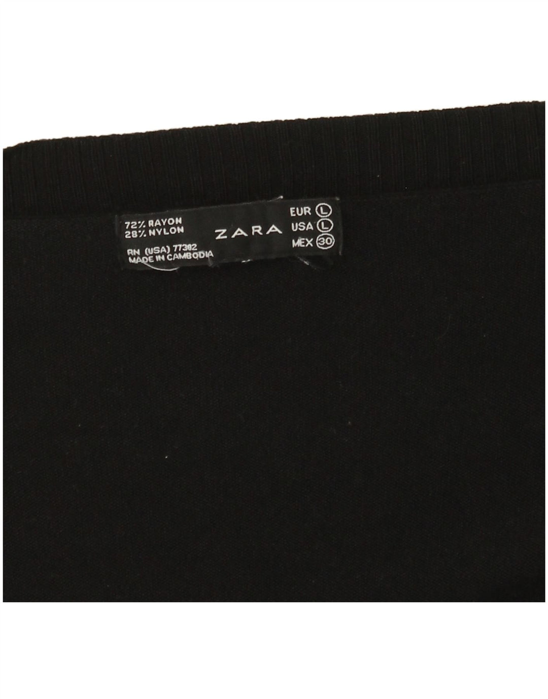 Offener Cardigan für Damen von Zara, Gr. 44, Größe L, Schwarz, Viskose