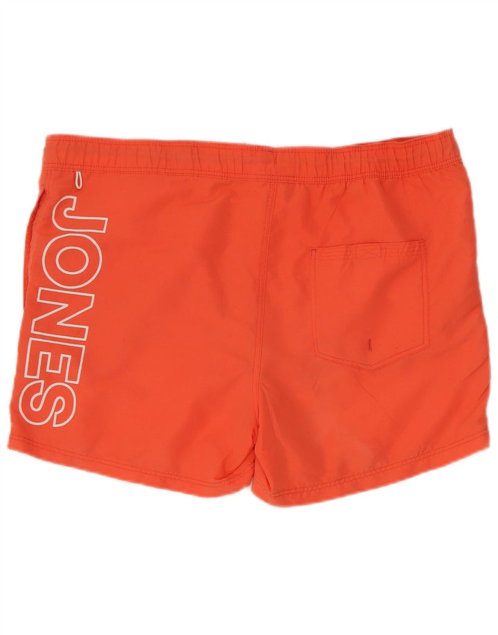 Jack & Jones Herren Badeshorts mit Grafik, Größe L, Orange, Polyester