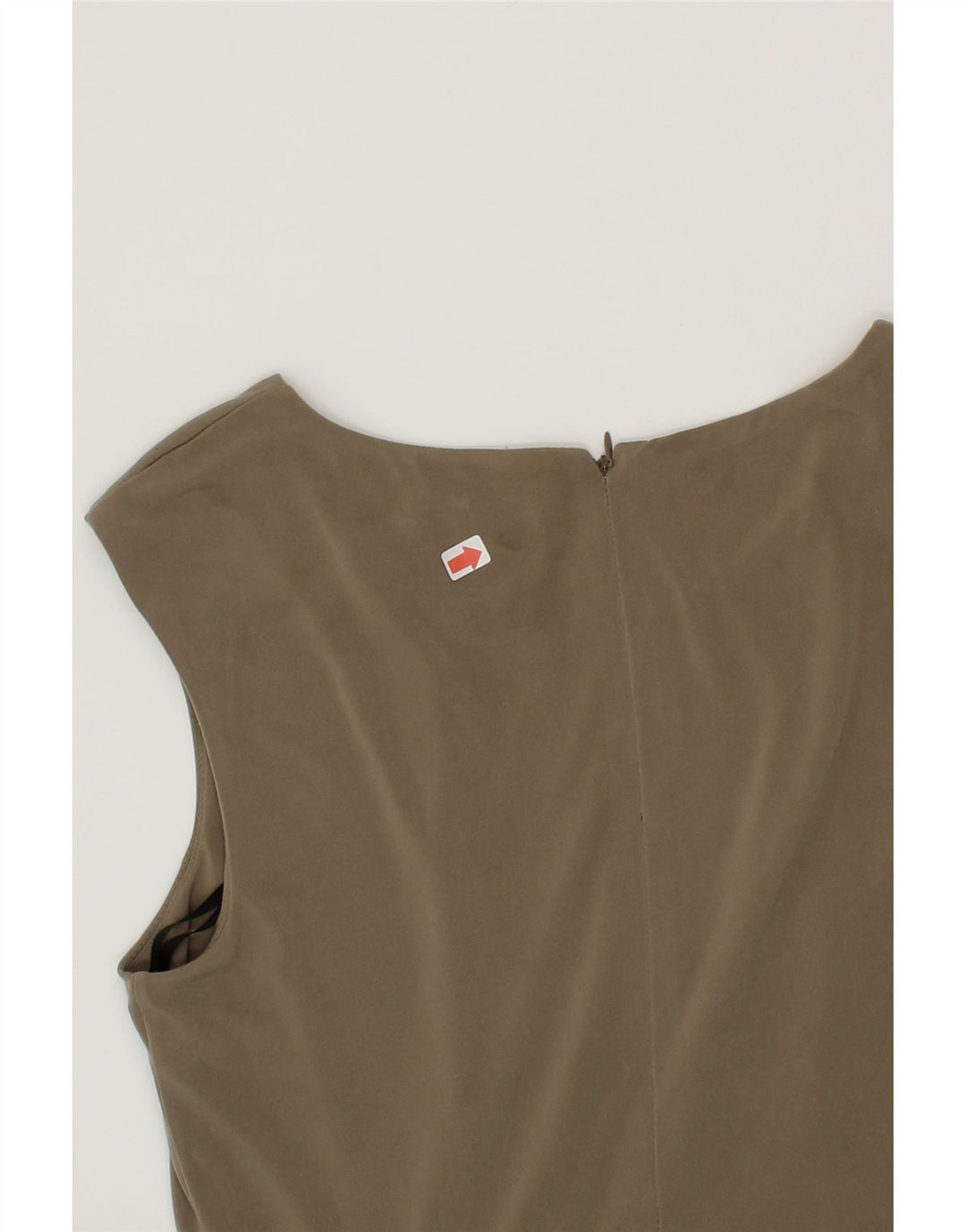 CALVIN KLEIN Womens Bodycon Dress US 10 Large Khaki Polyester Vintage Calvin Klein and Second-Hand Calvin Klein from Messina Hembry 