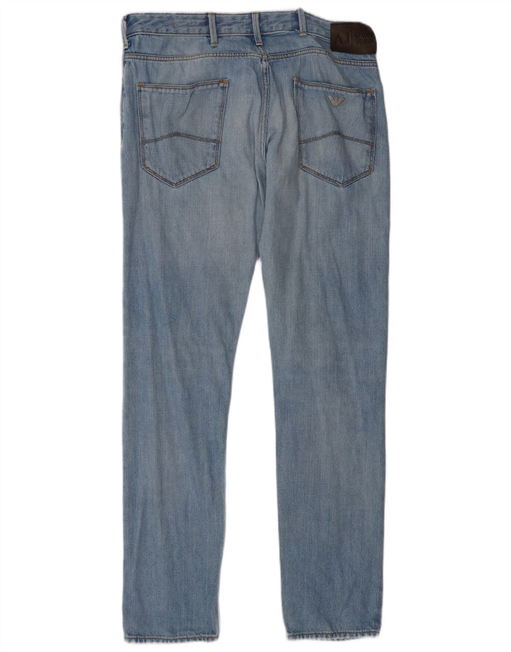 Armani Herren Slim Jeans W32 L30 Blaue Baumwolle