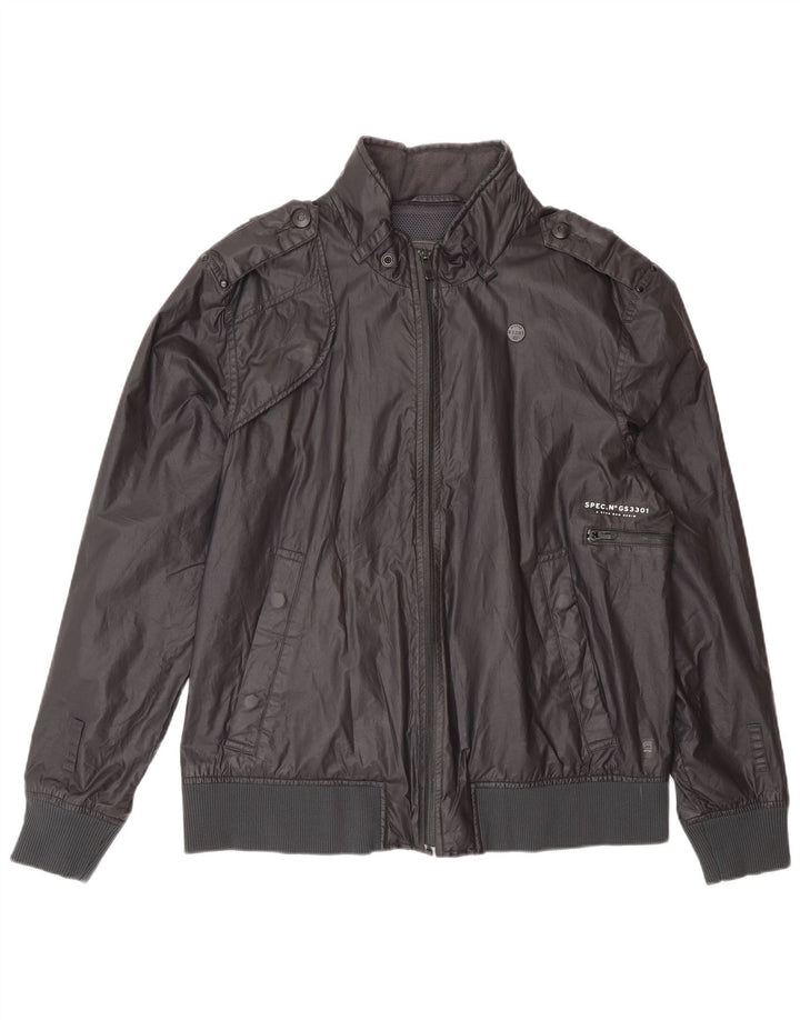 G-Star Herren-Militär-Bomberjacke, UK 40, große schwarze Baumwolle