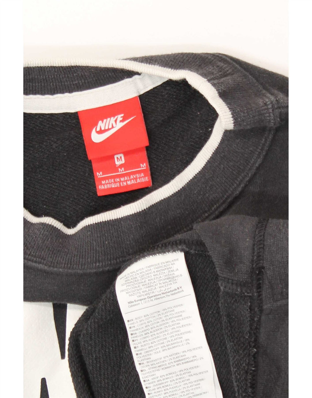 Nike Damen-Sweatshirt in Übergröße, Größe M, Schwarz, Baumwolle, UK 14