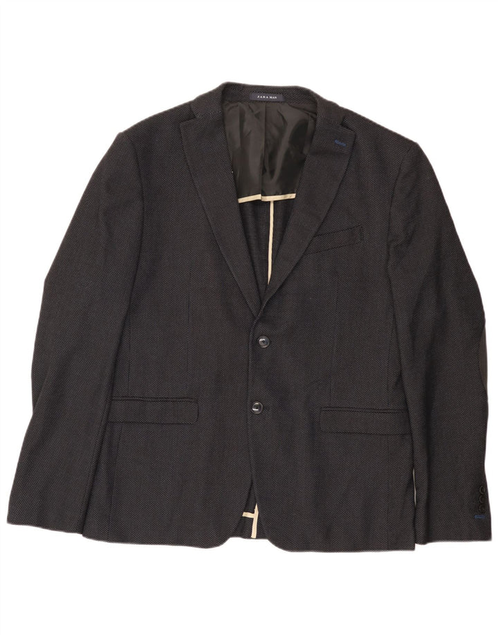 Zara Herren 2-Knopf-Blazerjacke EU 54 XL Schwarz