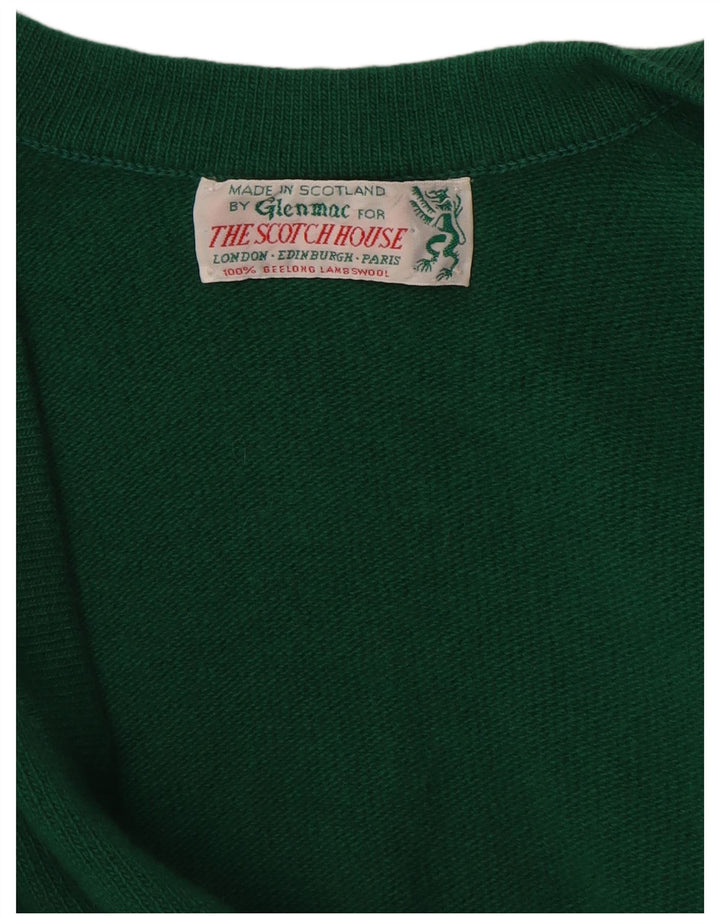 Glenmac Damen-Cardigan-Pullover UK 16 Große grüne Lammwolle