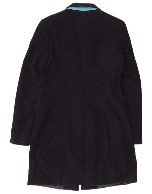 Superdry Damen Mantel UK 2 2XS Marineblaue Wolle