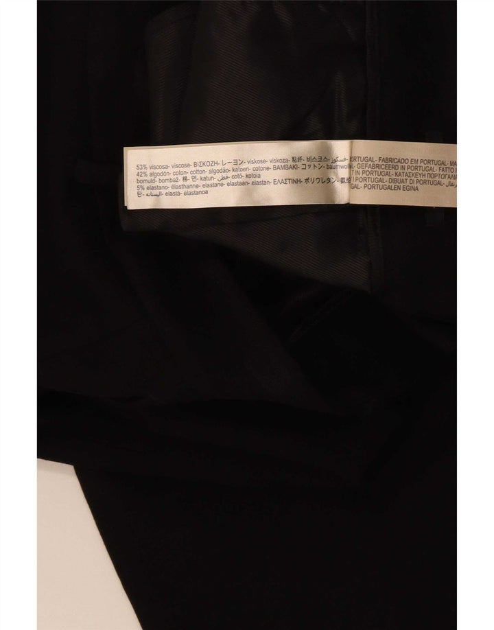 Massimo Dutti Damen gerade geschnittene Hose EU 40 Medium W30 L24 Schwarz