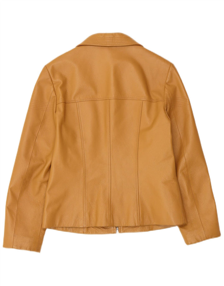 TOGETHER Damen Lederjacke UK 8 Small Beige Leder