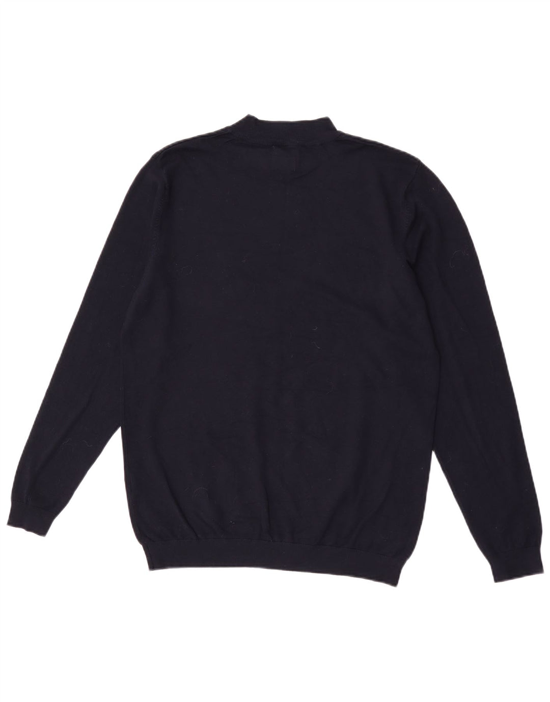 Zara Herren-Pullover mit Rundhalsausschnitt, mittlere marineblaue Viskose
