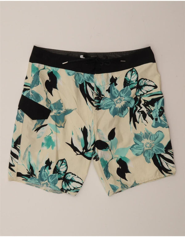 Volcom Herren Badeshorts mit Grafik, groß, weiß, geblümt