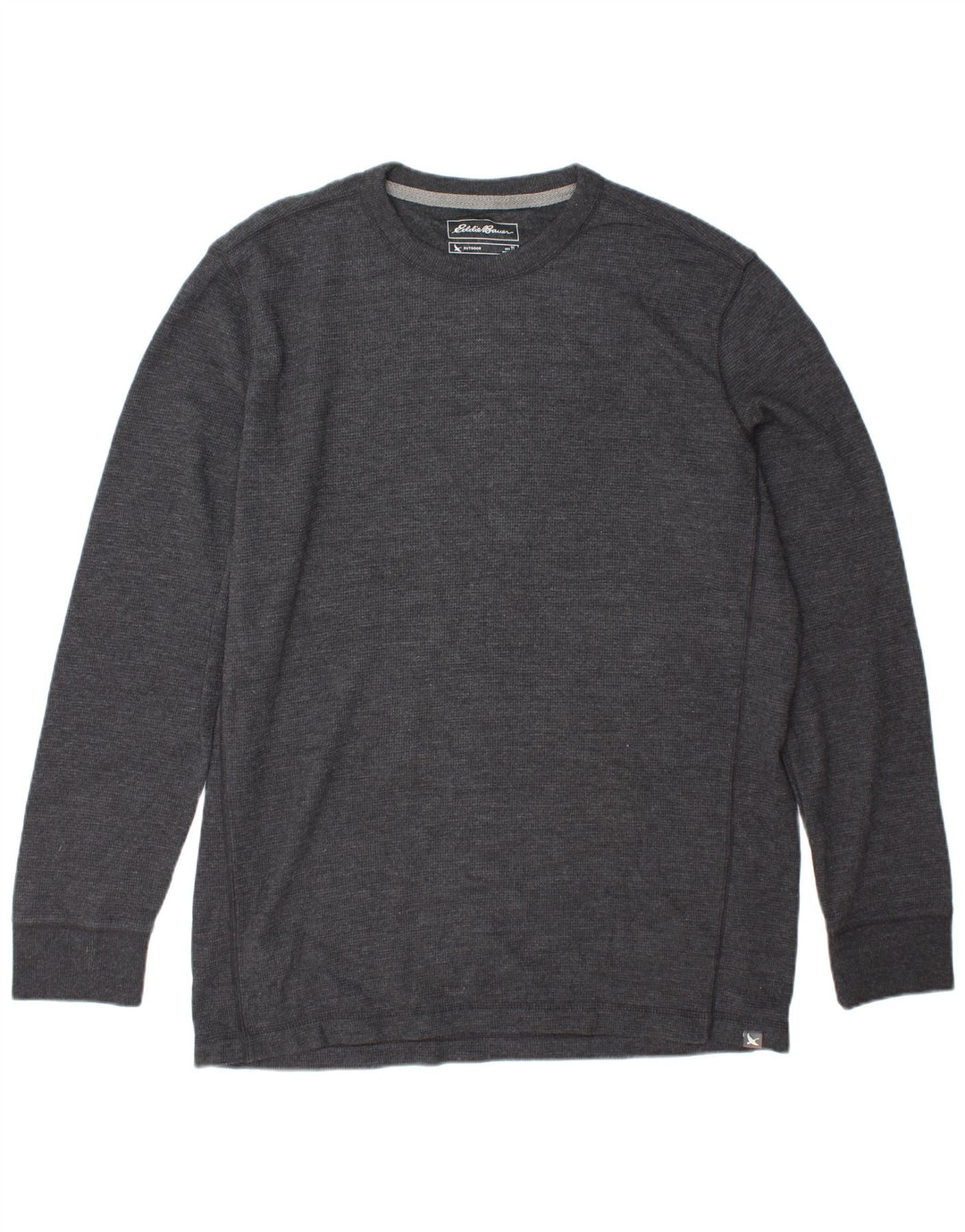 EDDIE BAUER Herren-Top, langärmelig, groß, graue Baumwolle