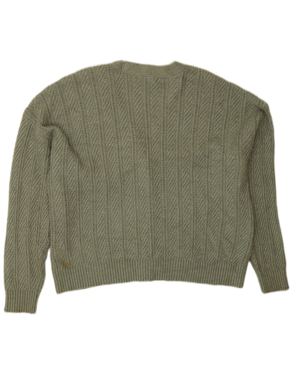 Marks & Spencer Damen Strickjacke UK 18 XL Grün Polyester