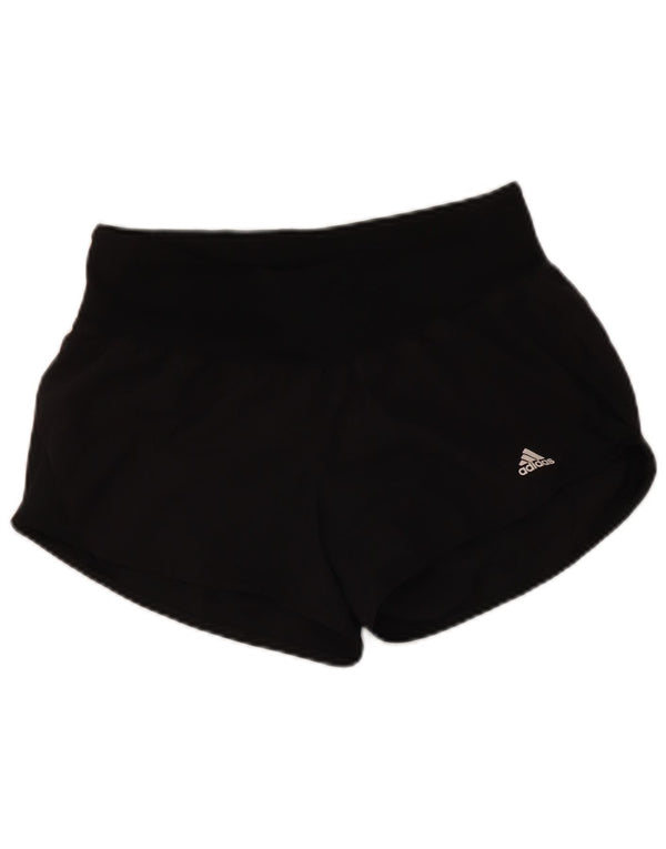 Adidas Damen Sportshorts UK 10 Small Schwarz Polyester