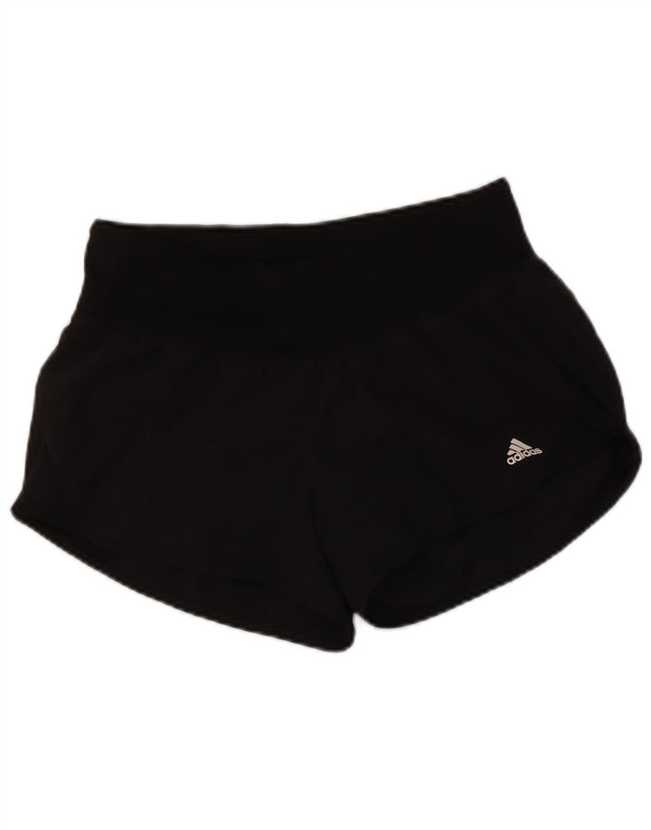 Adidas Damen Sportshorts UK 10 Small Schwarz Polyester