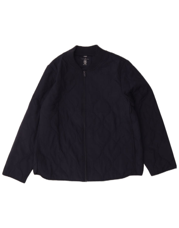 Marks & Spencer Damen Steppjacke UK 14 Large Marineblau Polyester