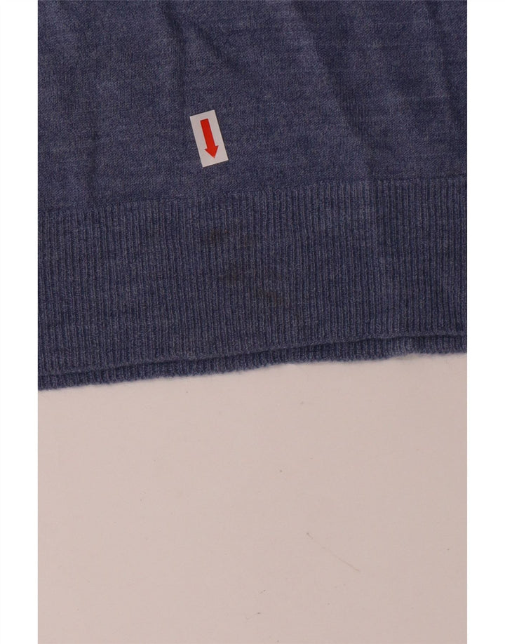 MARKS & SPENCER Herren Blue Harbor V-Ausschnitt Pullover Pullover XL Blau Klassisch