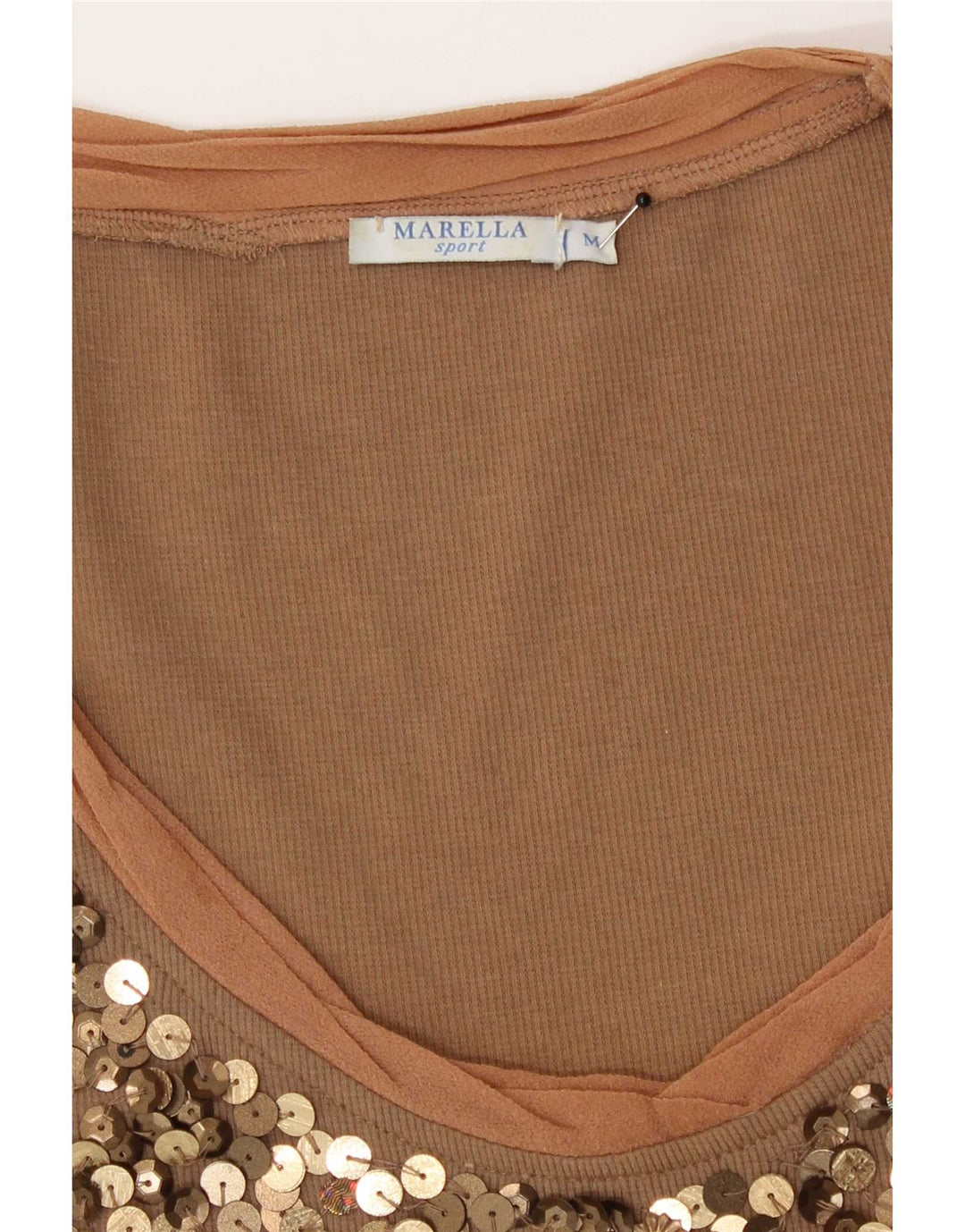 Marella Damen Weste Top UK 12 Mittelbraun