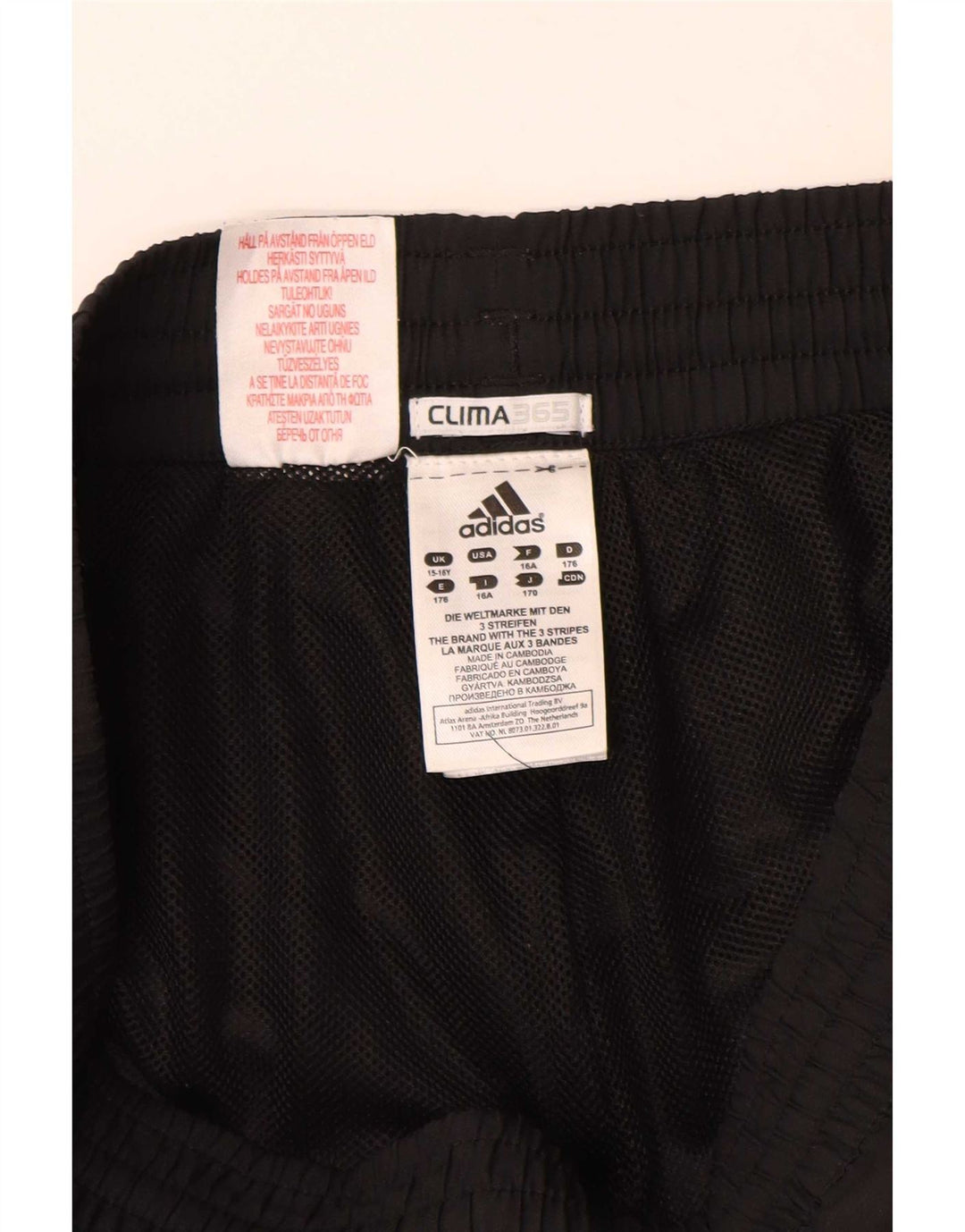 Adidas Climacool Capri-Trainingshose für Jungen, 15–16 Jahre, schwarzes Polyester