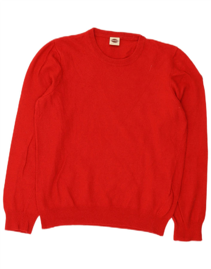 Colmar Herren-Pullover mit Rundhalsausschnitt, mittelrote Wolle
