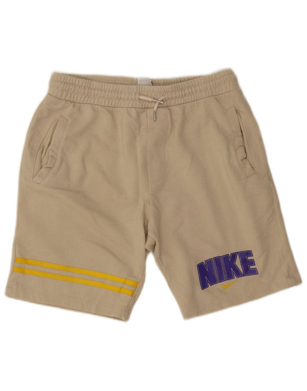 Nike Herren-Sportshorts mit Grafik, Größe L, Beige