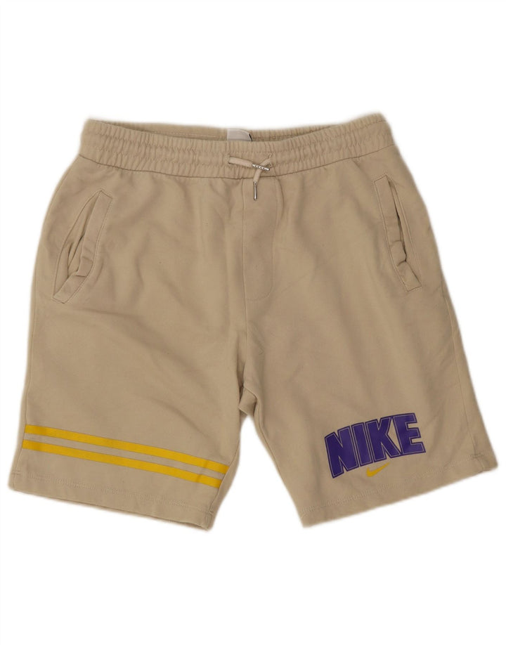 Nike Herren-Sportshorts mit Grafik, Größe L, Beige