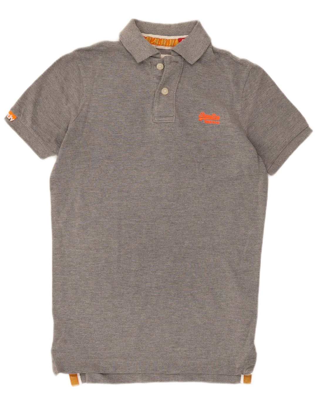 Superdry Herren-Poloshirt, Größe S, graue Baumwolle