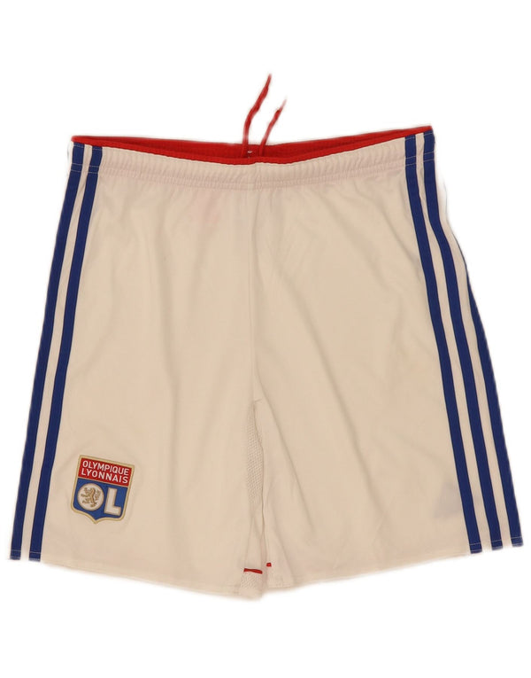 Adidas Jungen Olympique Lyonnais Sportshorts 11–12 Jahre, weißes Polyester