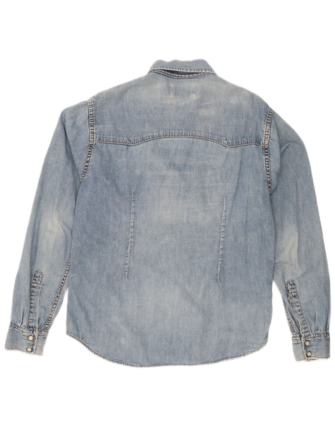 Lee Damen Jeanshemd UK 16 Large Blaue Baumwolle